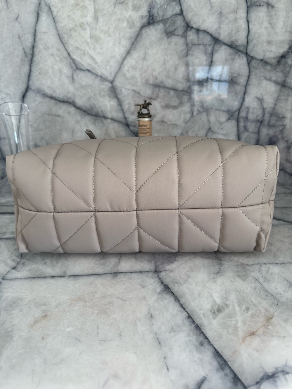 Karl Lagerfeld Voyage MediumQuilted Shoulder Bag in Truffle color - Picture 5 of 10